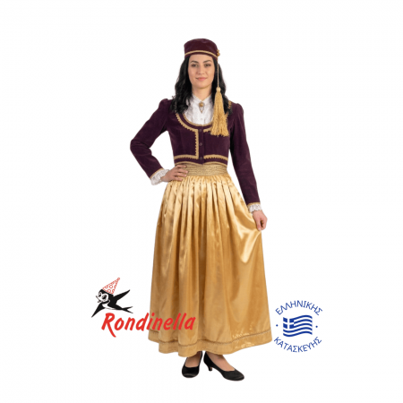 Παραδοσιακή Παιδική Φορεσιά Βασίλισσα Αμαλία (χρυσό)