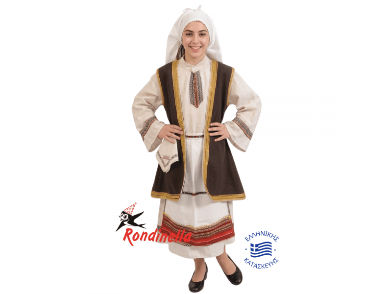 Παραδοσιακή Παιδική Φορεσιά Ελληνοπούλα-Σουλιώτισσα Νο 12-14