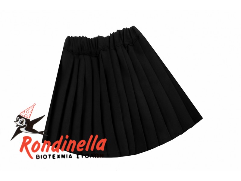 Φούστα παρέλασης πλισέ μπλε πολυεστέρας