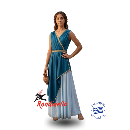 Παιδική Στολή Αρχαία Ελληνίδα (Πετρόλ - Σιέλ)