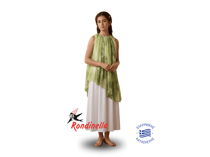 Παιδική Στολή Αρχαία Ελληνίδα (Πράσινο-Λευκό)