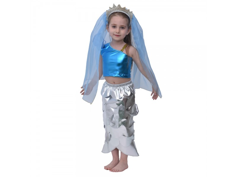 Παιδική Στολή Γοργόνα Ασημί