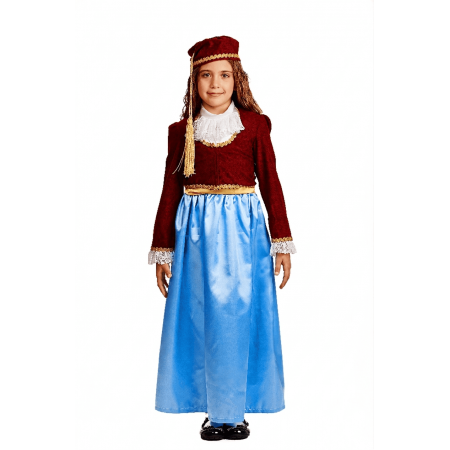 Παραδοσιακή στολή Βασίλισσα Αμαλία (σιέλ) Νο2-Νο14