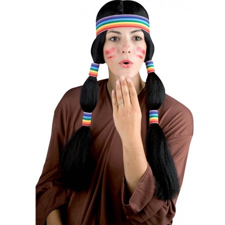 Περούκα Ινδιάνας Με Κοτσίδες