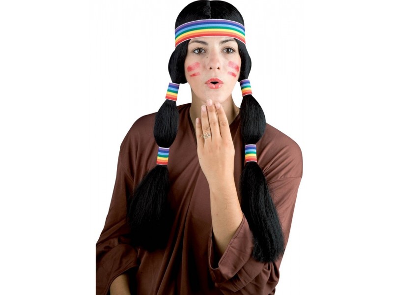 Περούκα Ινδιάνας Με Κοτσίδες