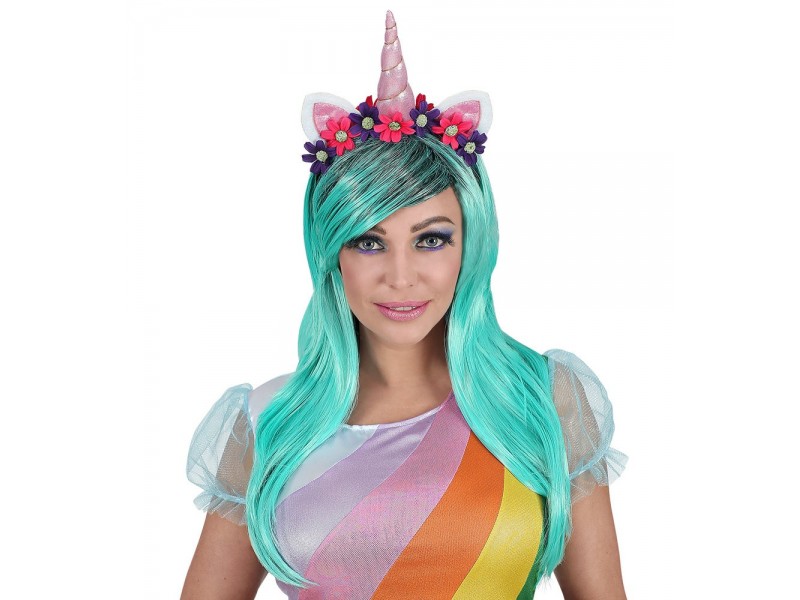 Περούκα Μονόκερος Με Στέκα