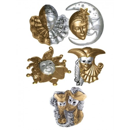 Αποκριάτικα Διακοσμητικά Τοίχου Χρυσό/ Ασημί 60χ55