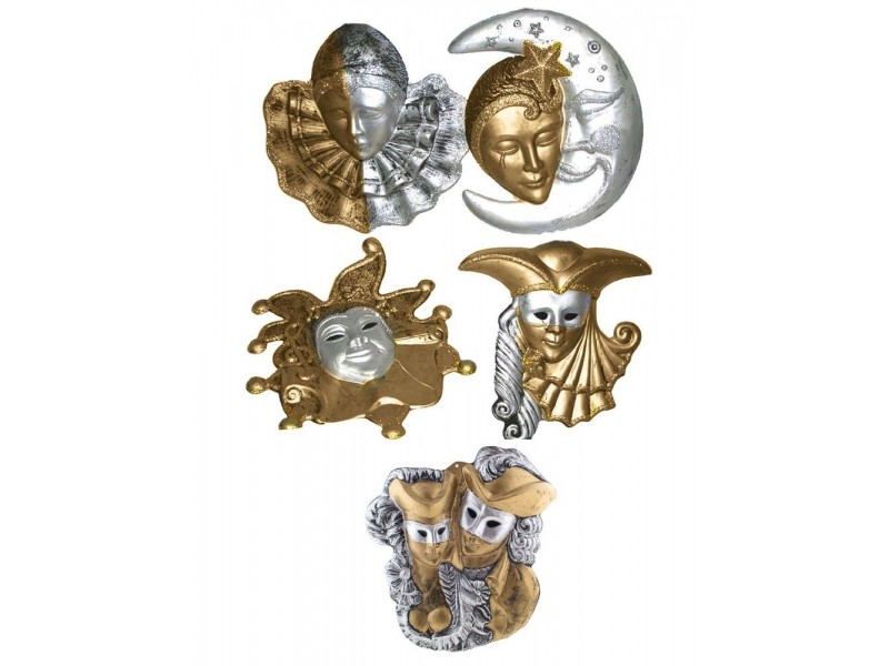 Αποκριάτικα Διακοσμητικά Τοίχου Χρυσό/ Ασημί 60χ55