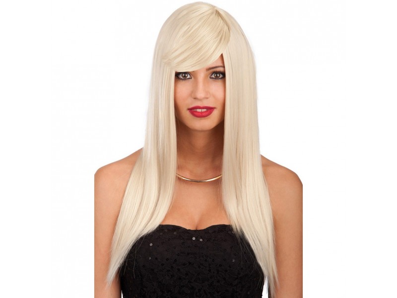Περούκα Ξανθιά Μακριά Deluxe με Φράντζα