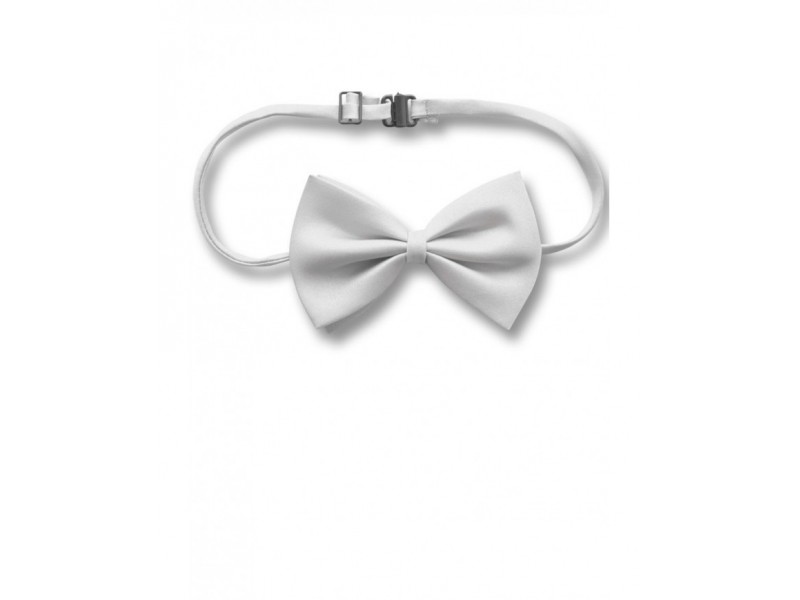 Παπιγιόν Λευκό Σατέν 12cm