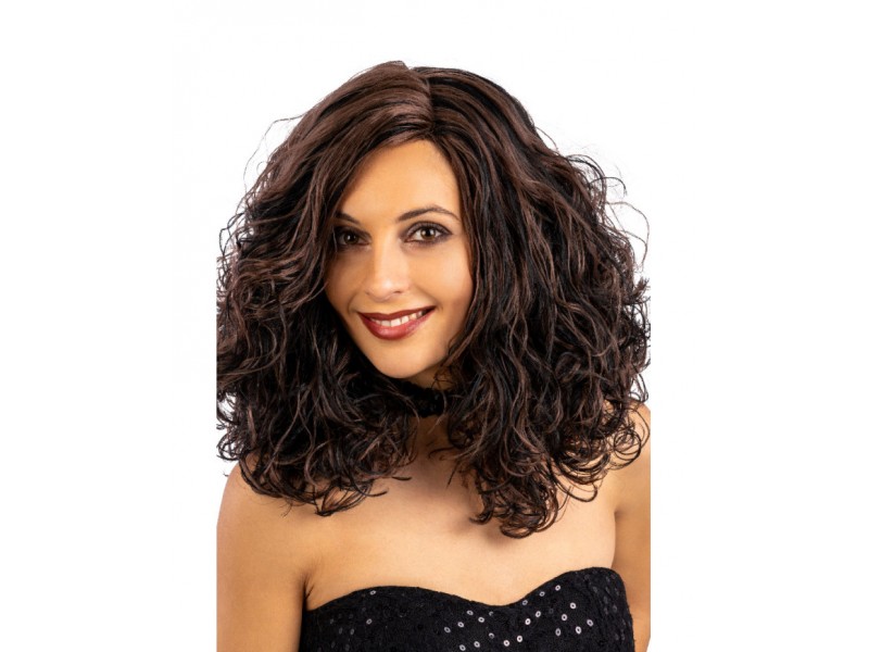 Περούκα Ντάλια Καστανή - Μαύρη