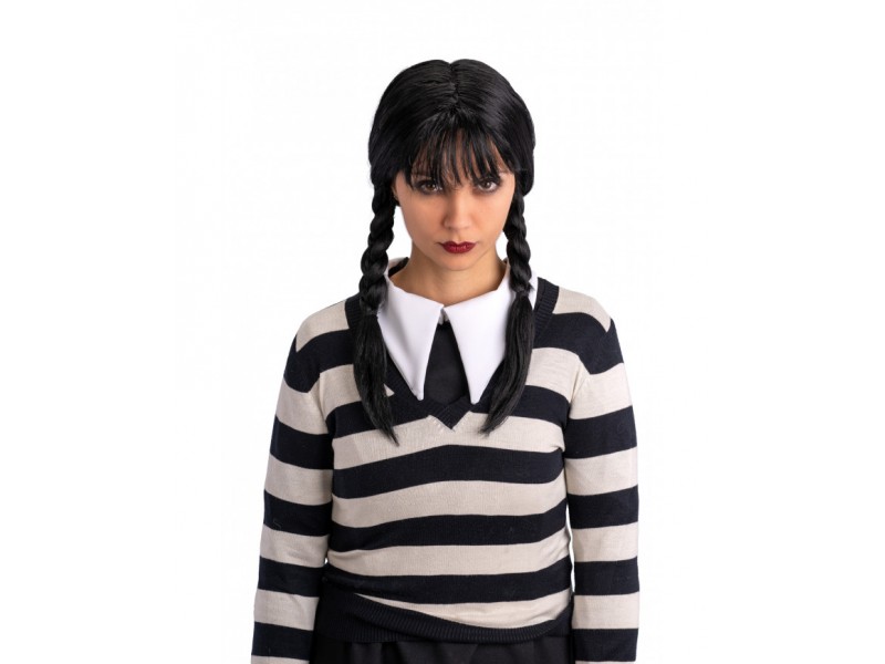 Περούκα Κορίτσι Του Τρόμου Με Κοτσίδες Και Αφέλειες