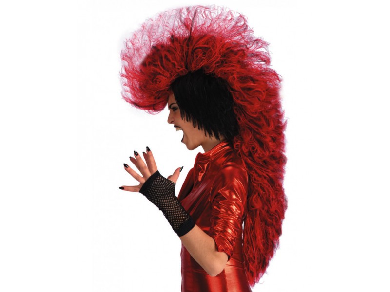 Περούκα Κόκκινη Πανκ-Μοικάνα