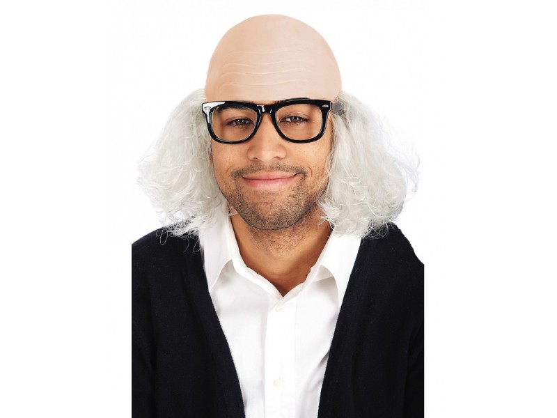 Περούκα Φαλάκρα Γέρου Με Γυαλιά