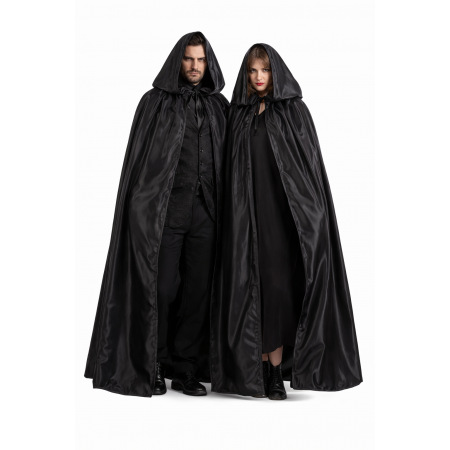 Στολή Κάπα Ντόμινο Μαύρη Deluxe 155cm
