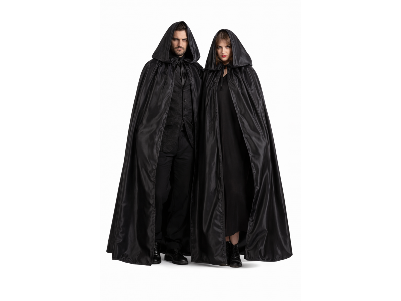 Στολή Κάπα Ντόμινο Μαύρη Deluxe 155cm