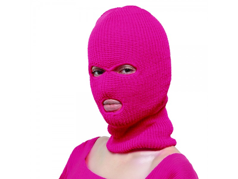 Κουκούλα Μπαλακλάβα Κουκουλοφόρου Ροζ Fluo