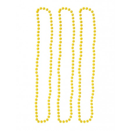 Κολιέ Fluo Κίτρινο 40cm Σετ 3 Τεμάχια