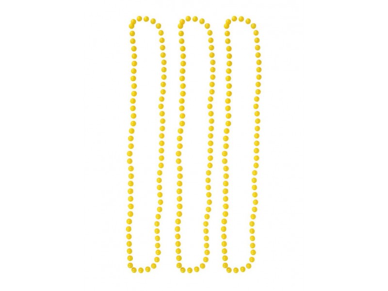 Κολιέ Fluo Κίτρινο 40cm Σετ 3 Τεμάχια