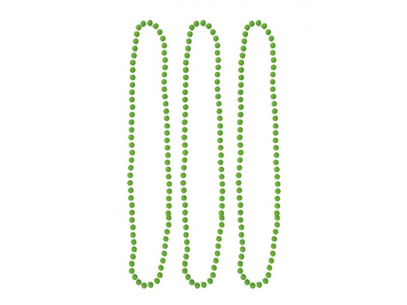 Κολιέ Fluo Πράσινο 40cm Σετ 3 Τεμάχια