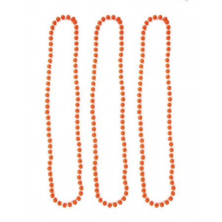 Κολιέ Fluo Πορτοκαλί 40cm Σετ 3 Τεμάχια