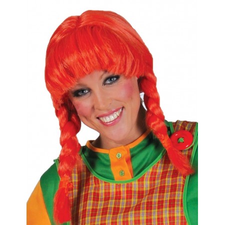 Περούκα Πορτοκαλί Πίπη Φακιδομύτη