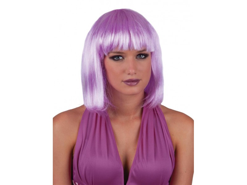 Περούκα Καρέ Με Αφέλειες Λιλά