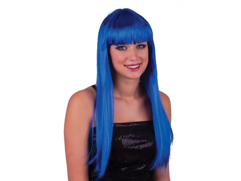 Περούκα Μακριά Μπλε Με Αφέλειες ( Lola )