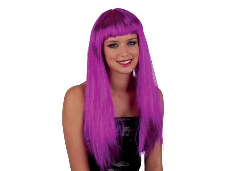 Περούκα Μακριά Μωβ Με Αφέλειες ( Lola )