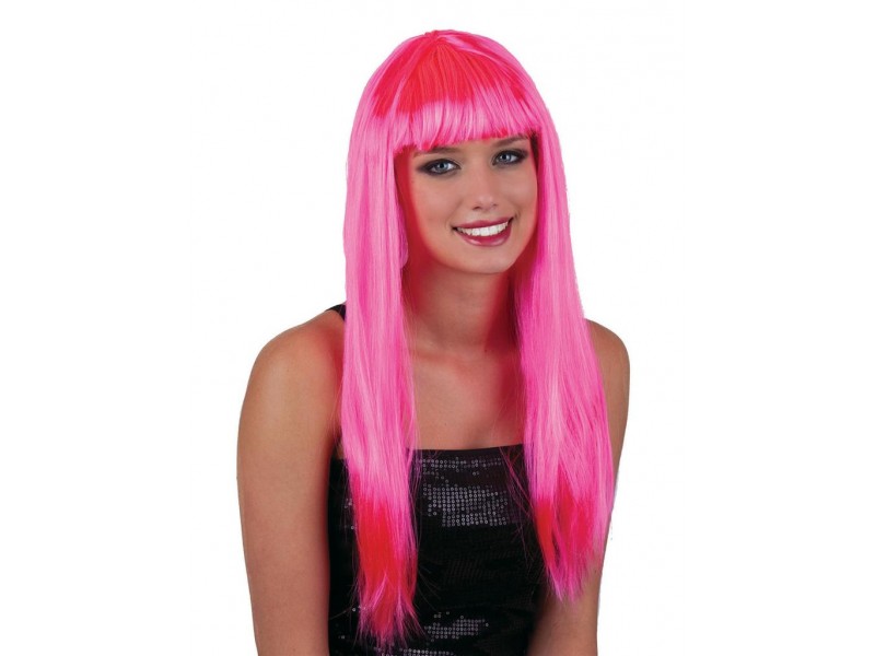Περούκα Μακριά Φούξια Με Αφέλειες ( Lola )