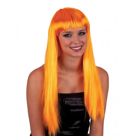 Περούκα Μακριά Πορτοκαλί Με Αφέλειες ( Lola )