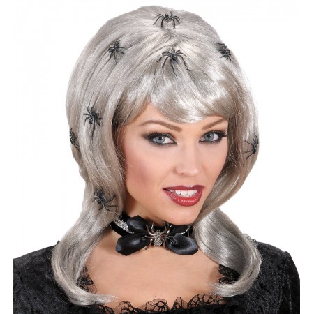 Περούκα γκρι με αράχνες