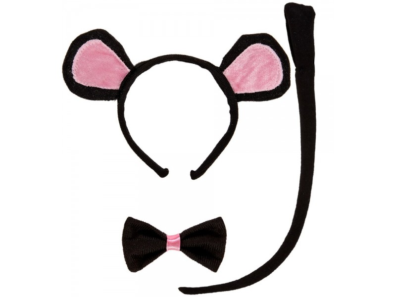 Σετ Μεταμφίεσης Ποντικάκι ( Στέκα, Παπιγιόν, Ουρά )