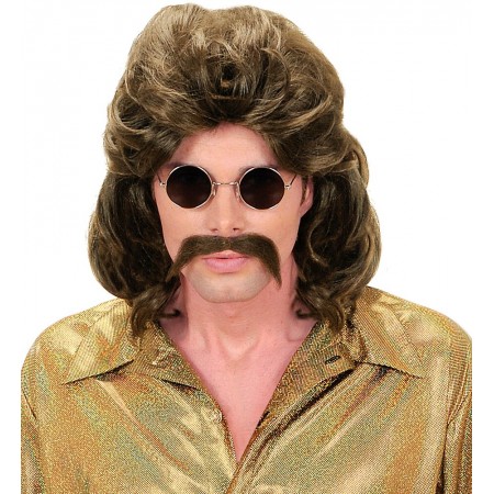 Περούκα 70's Και Μουστάκι
